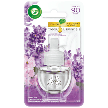 Difusor Elétrico Lavanda e Gerânio Refil Bom Ar