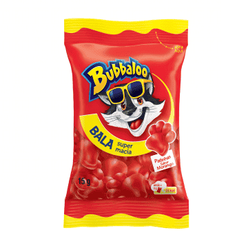 Bala Gelatina Morango Bubbaloo