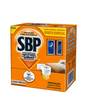 Repelente Elétrico Líquido 45 Noites Novo Aparelho + Refil Sbp