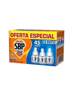 Repelente Elétrico Líquido 45 Noites + 3 Refis Sbp