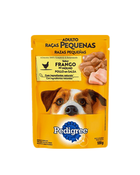 Ração Úmida Para Cães Adultos de Raças Pequenas sabor Frango Ao Molho Pedigree