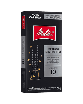 Café em Cápsula Torrado e Moído Espresso Ristretto Biodegradável Melitta