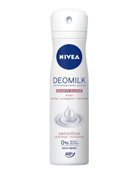 Desodorante Aerosol Antitranspirante Nivea Feminino Deomilk Beauty Elixir Sensitive