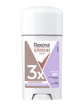 Antitranspirante Creme Extra Dry 96h Rexona Clinical