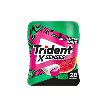 Chiclete de Melancia & Menta Trident X Senses