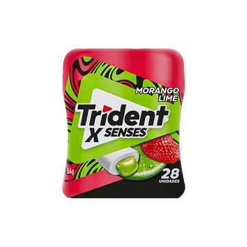 Chiclete de Morango Lime Trident X Senses