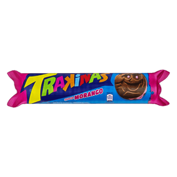 Biscoito Recheado de Morango Trakinas