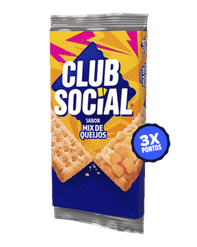 Biscoito mix de queijos Club Social