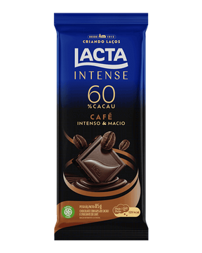 Chocolate Lacta Intense 60% Cacau Café