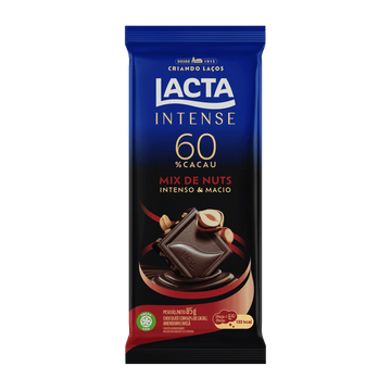 Chocolate Lacta Intense 60% Cacau Mix de Nuts
