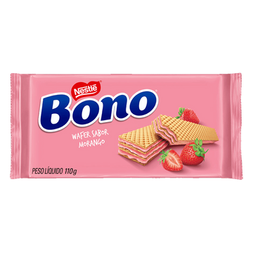 Biscoito Wafer Recheio Morango Bono