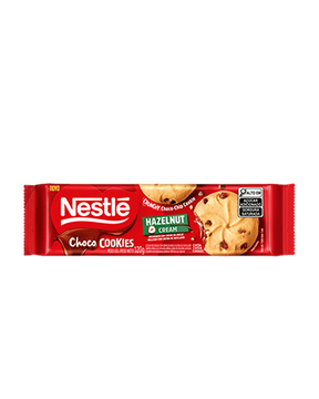 Biscoito Cookie com Gotas de Chocolate Recheio Creme de Avelã Nestlé