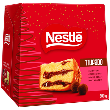 Panettone recheio trufado chocolate meio amargo Nestlé