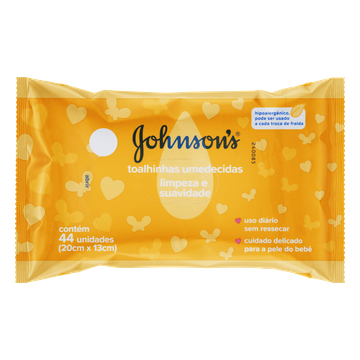 Lenço Umedecido Johnson's Limpeza e Suavidade