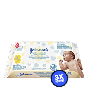 Lenço Umedecido Para Recém Nascido sem Fragrância Johnson's
