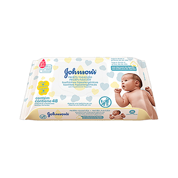 Lenço Umedecido Para Recém Nascido sem Fragrância Johnson's