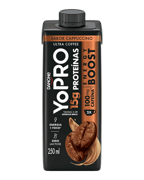 Bebida Láctea Yopro Energy Boost Cappuccino 15g proteína