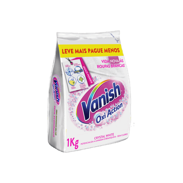 Tira-Manchas Pó para Roupas Brancas Oxi Action Crystal White Vanish 1kg