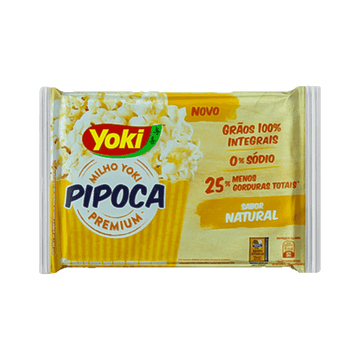Pipoca Premium Para Micro-Ondas sabor Natural Yoki