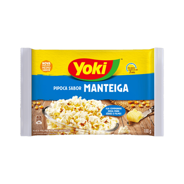 Pipoca Microondas Manteiga com Sal Yoki
