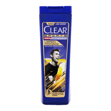 Shampoo Anticaspa Clear Men Sports Cristiano Ronaldo Limpeza Profunda