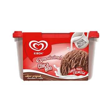 Sorvete Chicabon Original Chocolate e Malte Sorvete Kibon Cremosíssimo