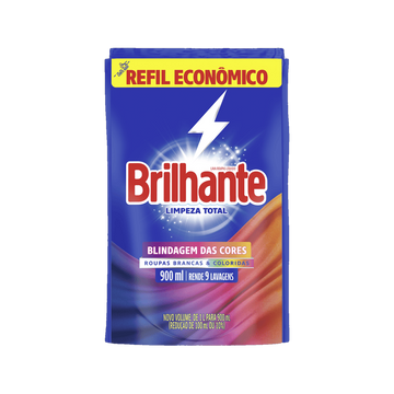 Refil Lava Roupas Líquido Limpeza Total Brilhante