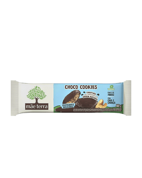 Biscoito Cookie Vegano Castanhas Brasileiras Cobertura de Cacau Mãe Terra
