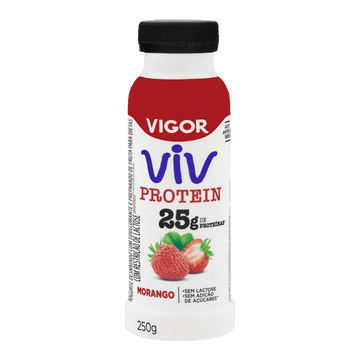 Iogurte de Morango com Whey Protein 25G de Proteína Vigor