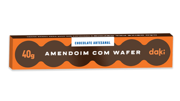 Chocolate Ao Leite com Recheio de Creme de Amendoim e Wafer Daki