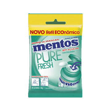 Refil de Chiclete sem Açúcar Pure Fresh Mentos