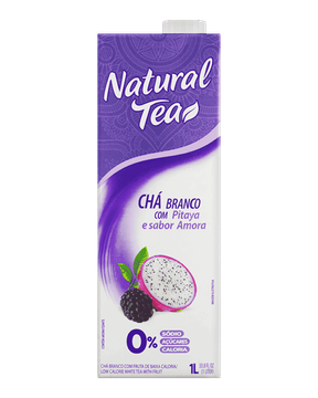 Chá branco com pitaya e amora zero açúcar Natural Tea