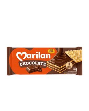 Biscoito Wafer sabor chocolate Marilan