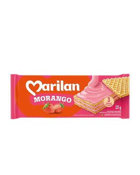 Biscoito Wafer sabor morango Marilan