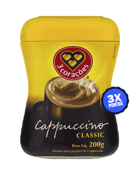 Cappuccino Solúvel Classic 3 Corações