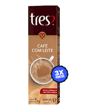 Café com Leite em Cápsula 3 Corações