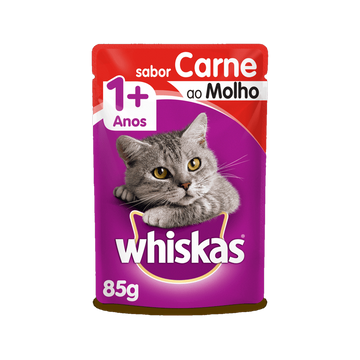 Ração Úmida Para Gatos sabor Carne Ao Molho Whiskas