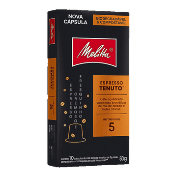 Café em Cápsula Torrado e Moído Espresso Tenuto Biodegradável Melitta
