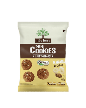 Mini Cookies Integrals Banana e Cacau Orgânico Mãe Terra