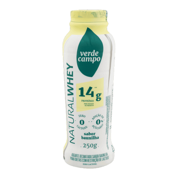 Iogurte sabor Baunilha Natural Whey 14G de Proteína Verde Campo