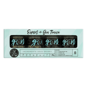 Kit Gin Tônica com 4 Potes Especiarias Br Spices