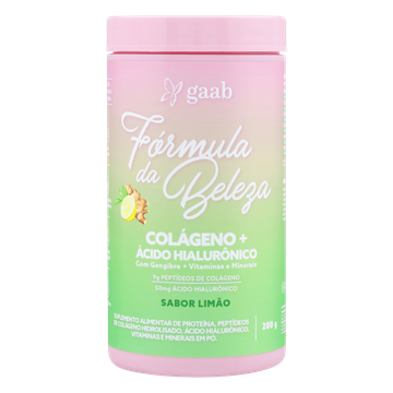 Fórmula da beleza colágeno + ácido hialurônico sabor limão Gaab
