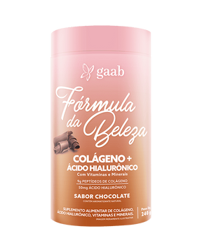 Fórmula da beleza colágeno sabor chocolate Gaab