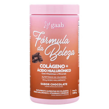 Fórmula da beleza colágeno sabor chocolate Gaab