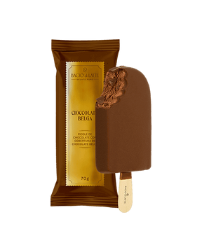 Picolé Cioccolato Belga com Cobertura Bacio Di Latte