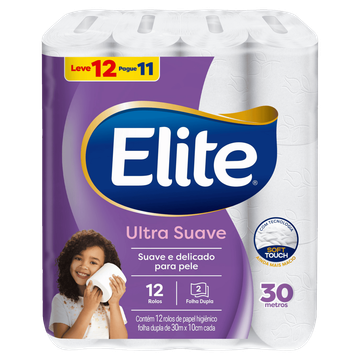 Papel Higiênico de Folha Dupla Ultra Elite Softys