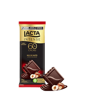 Chocolate Lacta Intense Amargo 60% Cacau Mix De Nuts