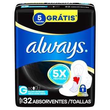 Absorvente Noites Tranquilas Seca com Abas Always