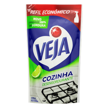 Desengordurante Veja Cozinha Limão 400ml Refil Econômico