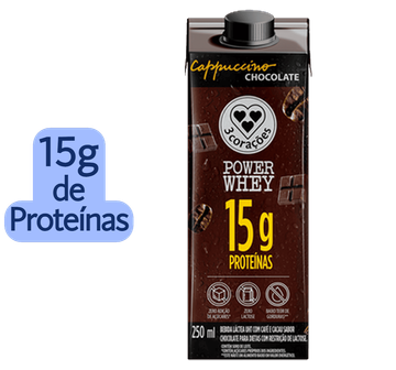 Cappuccino Pronto Chocolate Power Whey 3 Corações